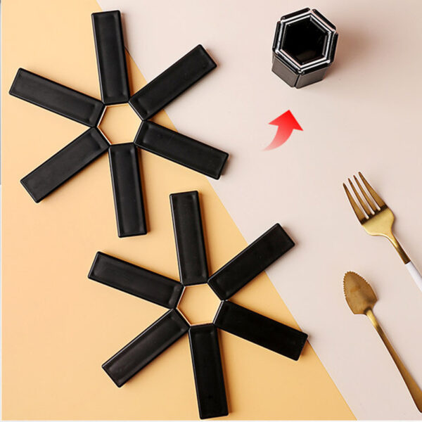 Foldable Pan Mat Sturdy Heat Resistant ABS Heat-insulated Anti-slip Anti-scald Pot Placemat For Kitchen Insulation Pads - Image 6