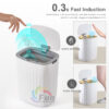 Smart Trash Can With Lid For Bedroom And Living Room Kitchen Storage Box Trash Can Induction Small Car Box Automatic Smart Dustbin Smart Trash Bin - Image 3