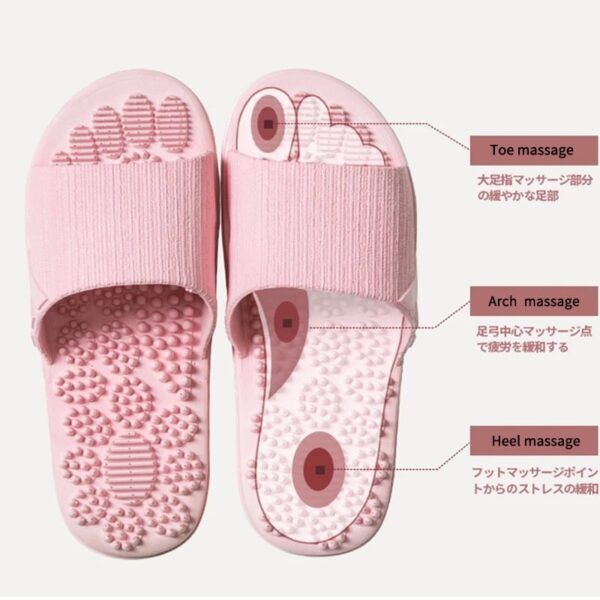 Reflexology Foot Massage Slippers Bath Slippers Tension Relief Acupuncture Feet Massager Household Slipper Foot Health Care - Image 2