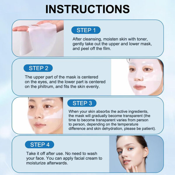 Face Mask Shrink Pore Moisturizing Refreshing Brightening Firming Lift Nourish Skin Care Deep Hydration Moisturizer - Image 3