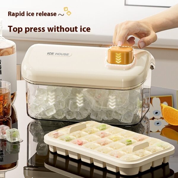 Ice Tray Large Capacity Household Food Grade One-click Press Ice Maker Kitchen Gadgets - Image 5