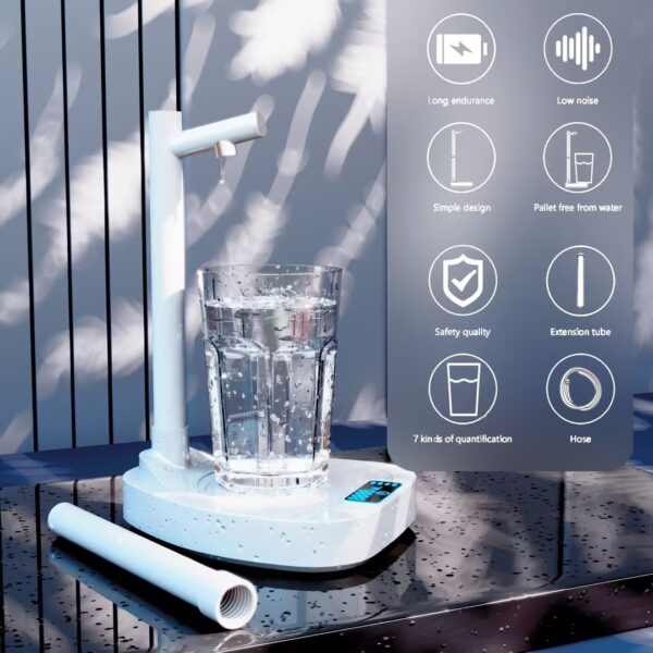 Added Extension Tupe Water Dispenser Automatic Water Bottle Desktop Rechargeable Water Dispenser With Stand - Image 7