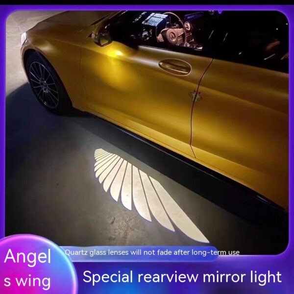 Car Rearview Mirror Courtesy Lamp Angel Wings - Image 5