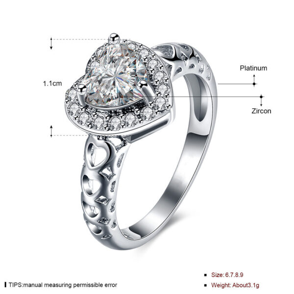 Wish couple ring European and American style simple platinum-plated ring Jewelry wholesale manufacturers supply - Image 2