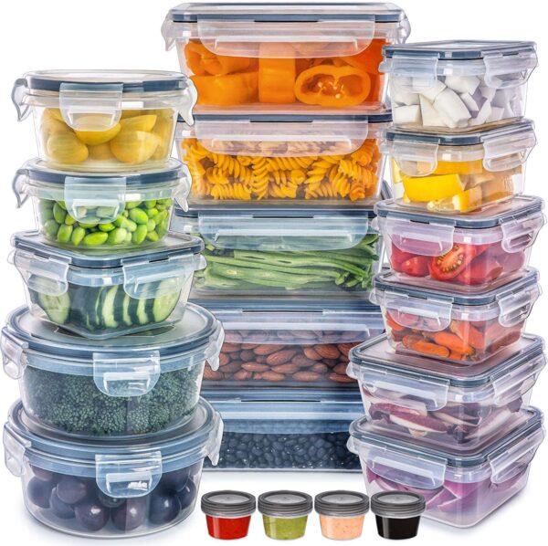 Airtight Plastic Storage Container With Lid And Snap Lock Square Multigrain Jar - Image 4