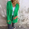 Casual Hooded Single-Breasted Cardigan Fashion Loose Solid Color Jacket Spring And Autumn Women's Clothing - Image 2