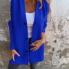 Casual Hooded Single-Breasted Cardigan Fashion Loose Solid Color Jacket Spring And Autumn Women's Clothing - Image 6