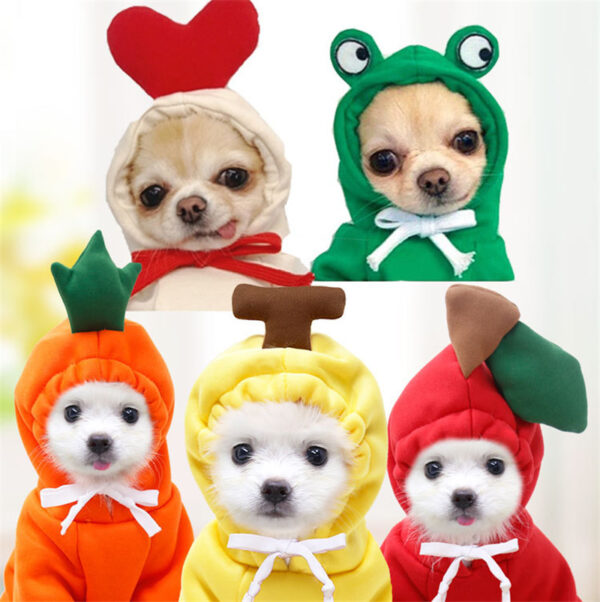 Cute Fruit Dog Clothes For Small Dogs Hoodies Winter Warm Fleece Pet Clothing Puppy Cat Costume Coat For French Chihuahua Outfit - Image 9