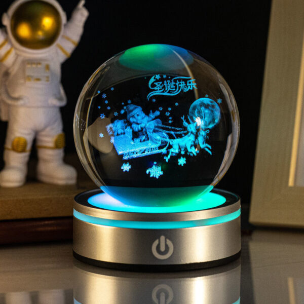 Creative 3D Inner Carving Luminous Crystal Ball Colorful Gradient Small Night Lamp Home Decorations Gifts Selection - Image 5