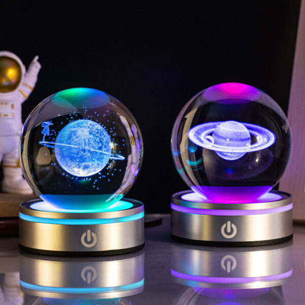 Creative 3D Inner Carving Luminous Crystal Ball Colorful Gradient Small Night Lamp Home Decorations Gifts Selection - Image 10