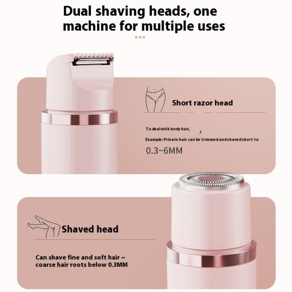 Dual-Head Electric Shaver Painless Women's Epilator Bikini Hair Removal Device Automatic Hair Trimmer Underarm Facial Lips Leg - Image 9