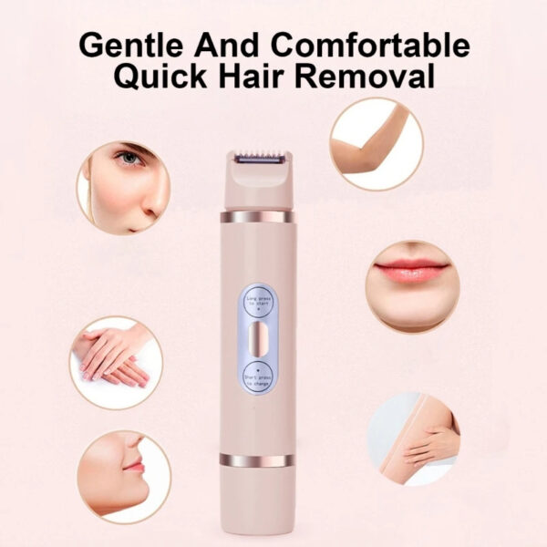 Dual-Head Electric Shaver Painless Women's Epilator Bikini Hair Removal Device Automatic Hair Trimmer Underarm Facial Lips Leg - Image 2