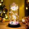 Eternal Rose LED Light Foil Flower In Glass Cover Night Lights Valentines Day Gifts Lamp Decor For For Home Bedroom Wedding Gift Valentine's Day Gifts - Image 3