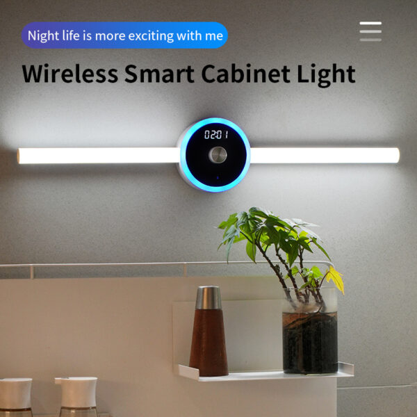 Smart Cabinet Light Clock Timing Sensor Light Removable LED Wardrobe Light Human Body Sensor Light - Image 2